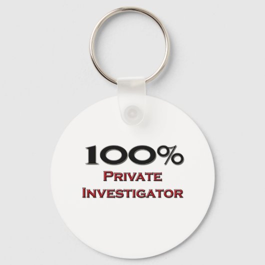 100 % particuliere onderzoeker sleutelhanger (Voorkant)