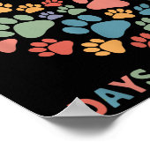 100 Paw-some Days of School Dog 100th Day School Poster (Hoek)