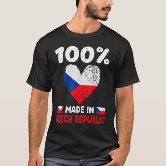 100 Percent Made In Czech Republic Czech Boys Girl T-shirt (Voorkant)
