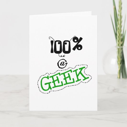 100 percenten Geek Kaart (Voorkant)