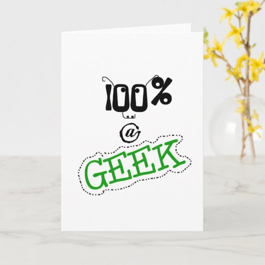 100 percenten Geek Kaart (Gele Bloem)