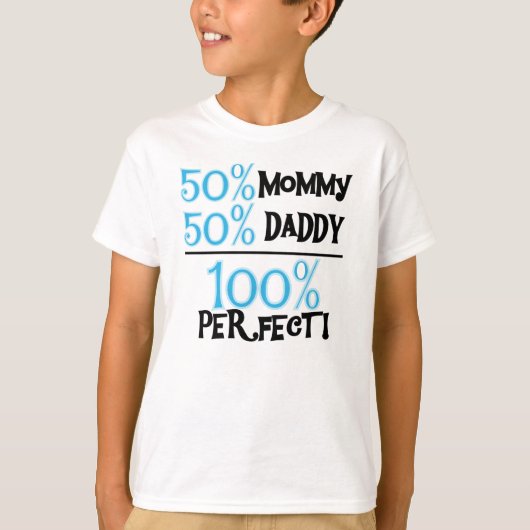 100 percenten van het Perfecte Blauw T-shirt (Voorkant)