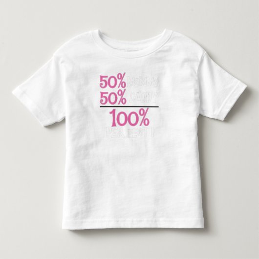 100 percenten van het Perfecte Roze Kinder Shirts (Voorkant)