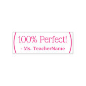 "100% perfect!" Educator Feedback Rubber Stamp Zelfinktende Stempel (Design)