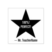 "100%! PERFECT!" Leraar Rubber Stamp Rubberstempel (Afrduk)