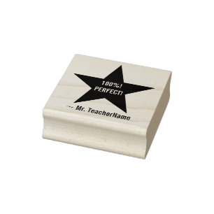 "100%! PERFECT!" Leraar Rubber Stamp Rubberstempel