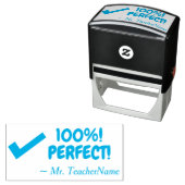 "100%! PERFECT!" Leraar Rubber Stamp Zelfinktende Stempel (In situ)