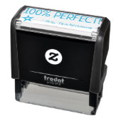 "100% PERFECT!" + naam docent tekststempel Zelfinktende Stempel (Product)