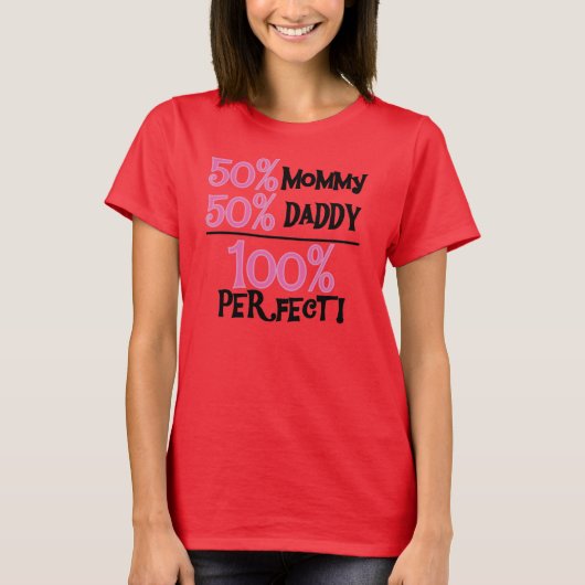 100 % perfect roze t-shirt (Voorkant)