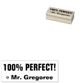 "100% PERFECT!" Rubberstempel sorteren (Gestempeld)