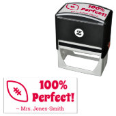 "100% Perfect!" + Rubberstempel van de onderwijsin Zelfinktende Stempel (In situ)