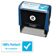 "100% Perfect!" + Rubberstempel van de onderwijsin Zelfinktende Stempel (In situ)