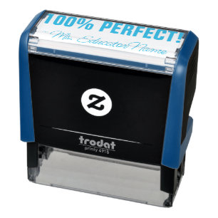 "100% PERFECT!" Schoolleraar Rubber Stamp Zelfinktende Stempel
