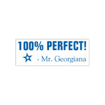 "100% PERFECT!" Teacher Rubber Stamp