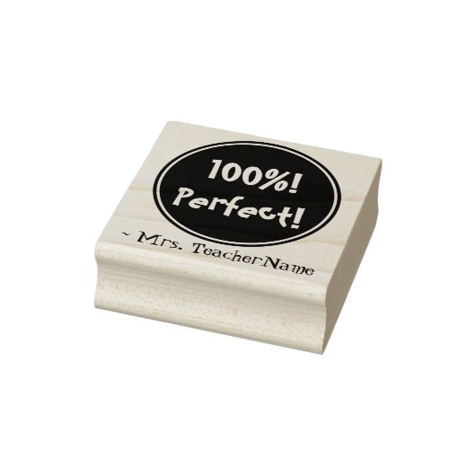 "100%! Perfect!" Tutor Feedback Rubber Stempel (Stempel)