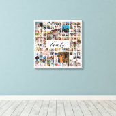 100 Photo Collage Custom Family Pictures Canvas Afdruk (Insitu (Houten vloer))