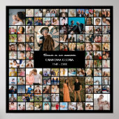 100 Photo Collage Personalized Picture Gift Square Poster (Voorkant)