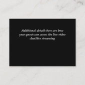 100 PHOTO Wedding Live Chat-budget voor virtuele d Advieskaart (Achterkant)