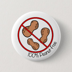 100% pinda-vrij ronde button 5,7 cm