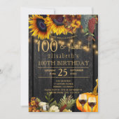 100 prachtige jaren rustieke herfst 100ste verjaar kaart (Voorkant)