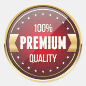 100% Premium Quality Ronde Sticker (Voorkant)