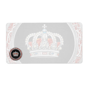 [100] Prince-Princess King-Queen Crown [Zilver] Etiket