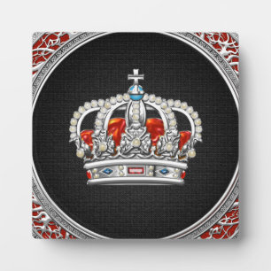 [100] Prince-Princess King-Queen Crown [Zilver] Fotoplaat