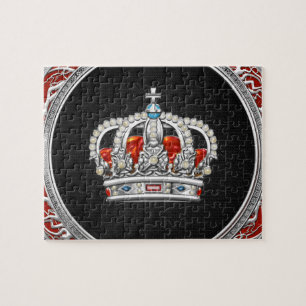 [100] Prince-Princess King-Queen Crown [Zilver] Legpuzzel