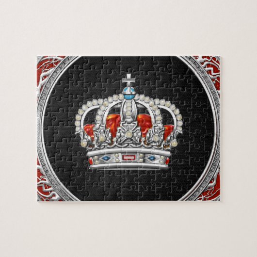 [100] Prince-Princess King-Queen Crown [Zilver] Legpuzzel (Horizontaal)