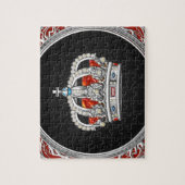 [100] Prince-Princess King-Queen Crown [Zilver] Legpuzzel (Verticaal)