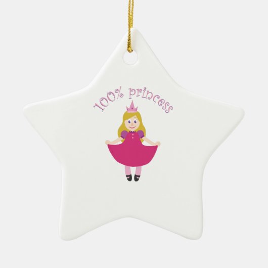 100% prinses keramisch ornament (Voorkant)