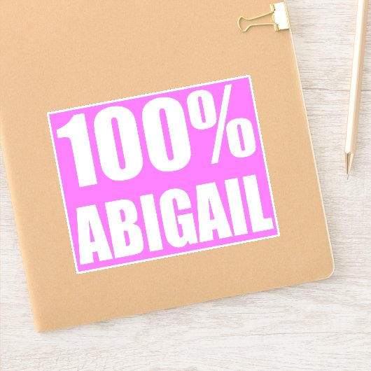 100 procent Abigail naam Sticker (Notitieboek)