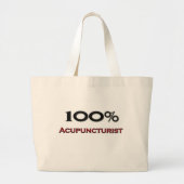 100 procent acupuncturist grote tote bag (Voorkant)