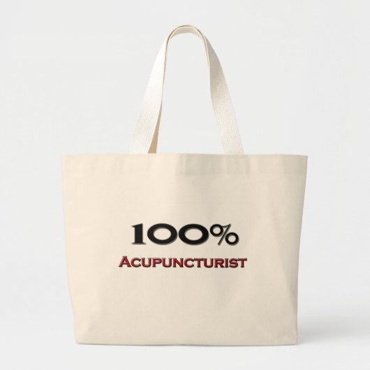 100 procent acupuncturist grote tote bag (Voorkant)
