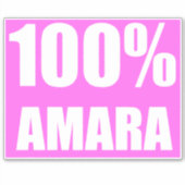 100 procent Amara naam Sticker (Voorkant)