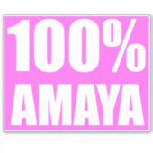 100 procent Amaya-naam Sticker (Voorkant)