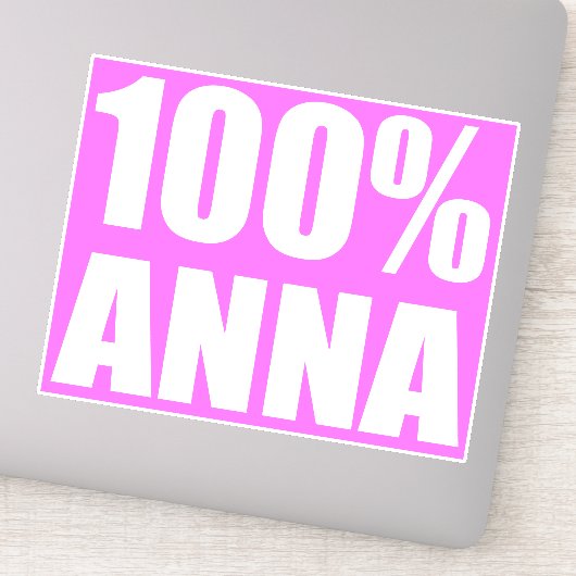 100 procent Anna naam Sticker (Detail)
