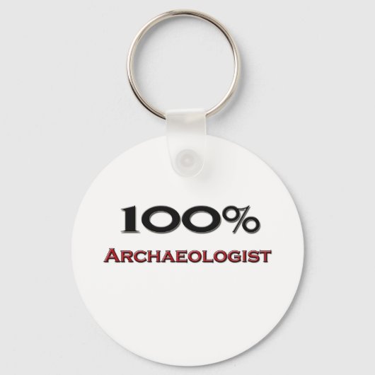 100 procent archeoloog sleutelhanger (Voorkant)