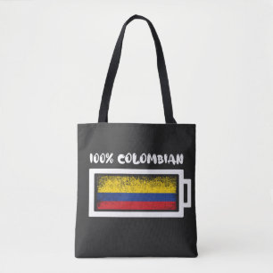 100 procent Colombiaanse vlag Tote Bag
