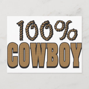 100 procent cowboy briefkaart