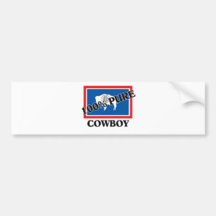 100 procent cowboy bumpersticker