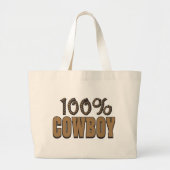 100 procent cowboy grote tote bag (Voorkant)