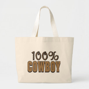 100 procent cowboy grote tote bag