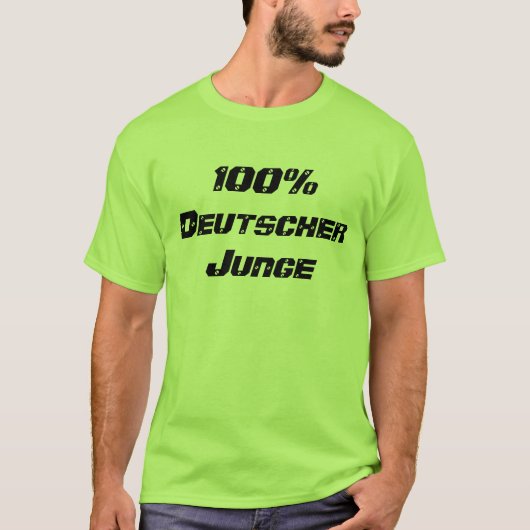 100 procent Deutscher Junge 100percen Duitse jonge T-shirt (Voorkant)