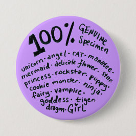 100 procent echte specimen-Button Ronde Button 7,6 Cm