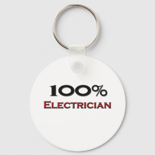 100 procent elektricien sleutelhanger