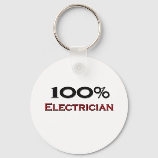 100 procent elektricien sleutelhanger (Voorkant)