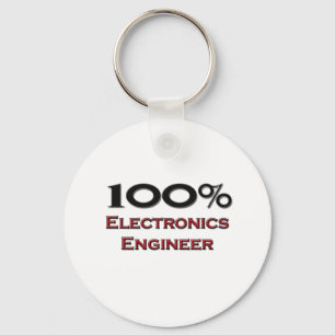 100 procent elektronica-ingenieur sleutelhanger