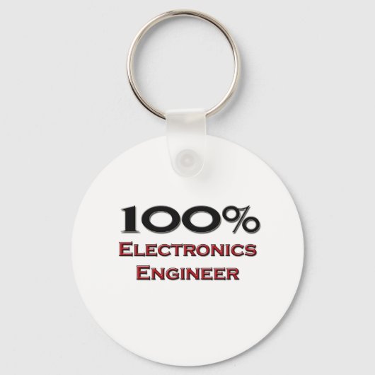 100 procent elektronica-ingenieur sleutelhanger (Voorkant)
