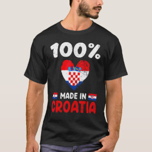 100 procent gemaakt in Kroatië Kroatische jongens T-shirt